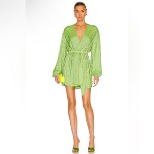 RETROFETE Gabrielle Robe Dress in Green NEW